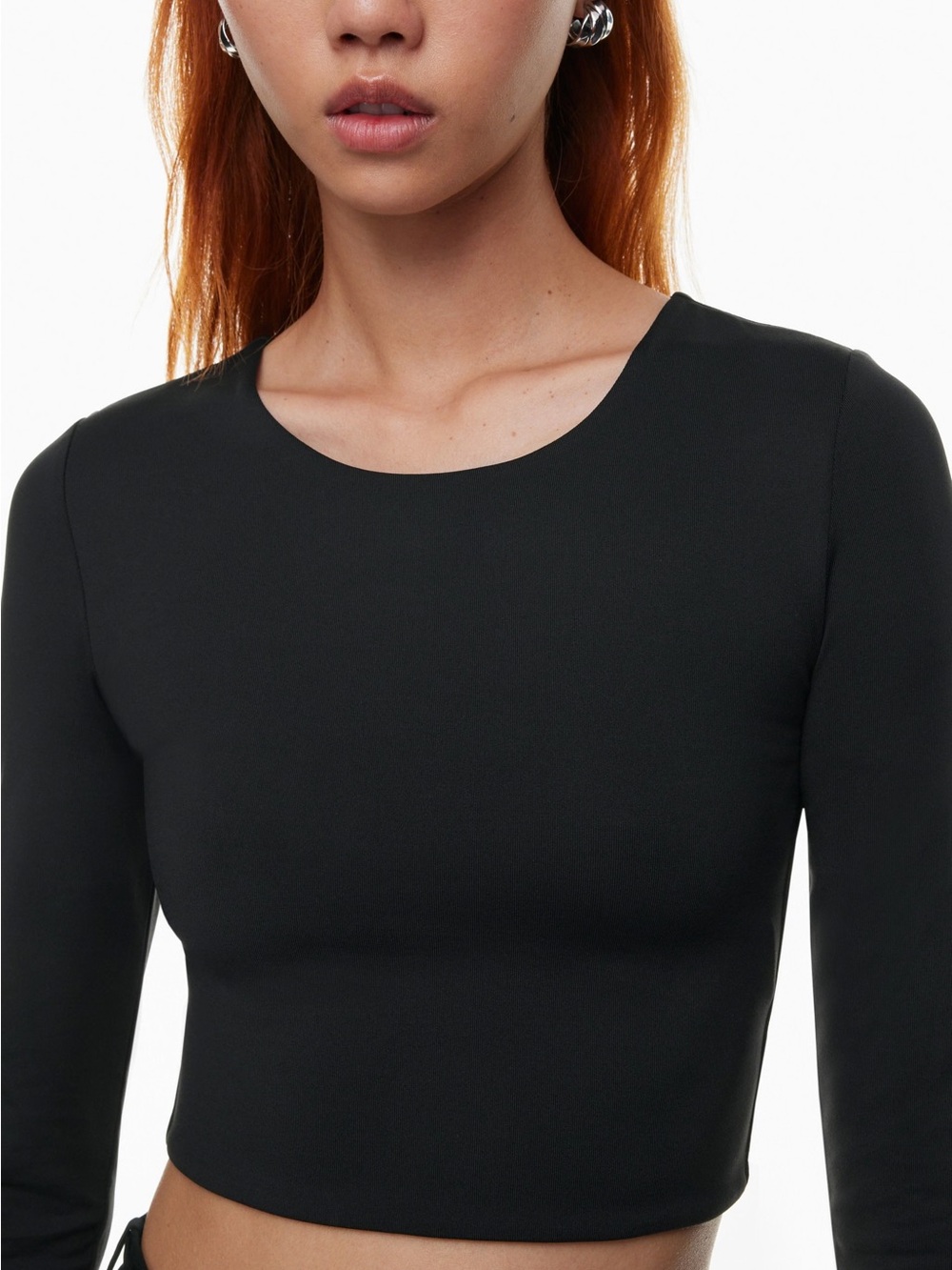 Aritzia Babaton Contour Long-Sleeve Crop Top